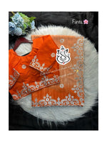 Premium Crape Silk Saree with Multi Coding Daga & Gota Embroidery
