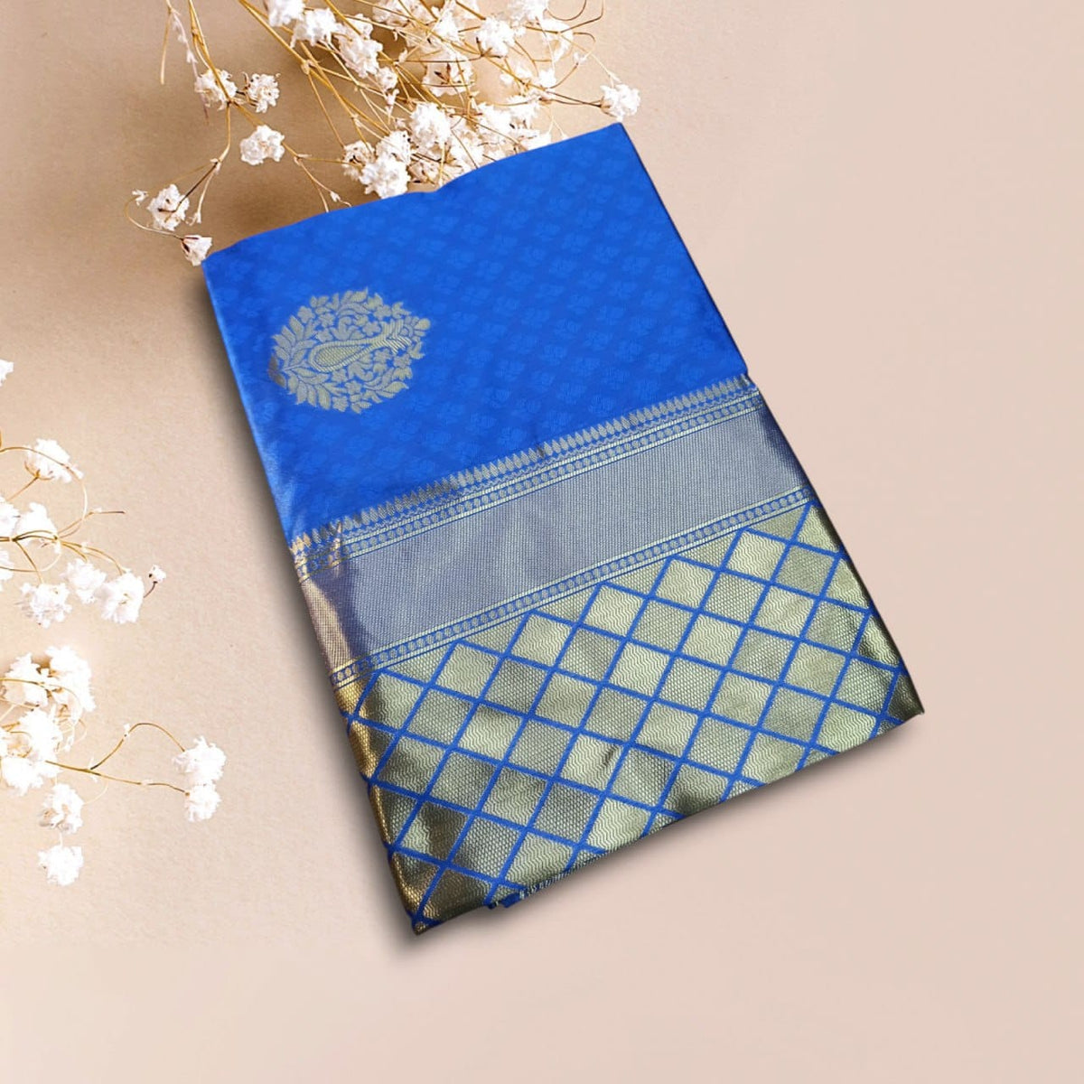 Soft Lichi Silk Saree with Rich Pallu & Jacquard Work