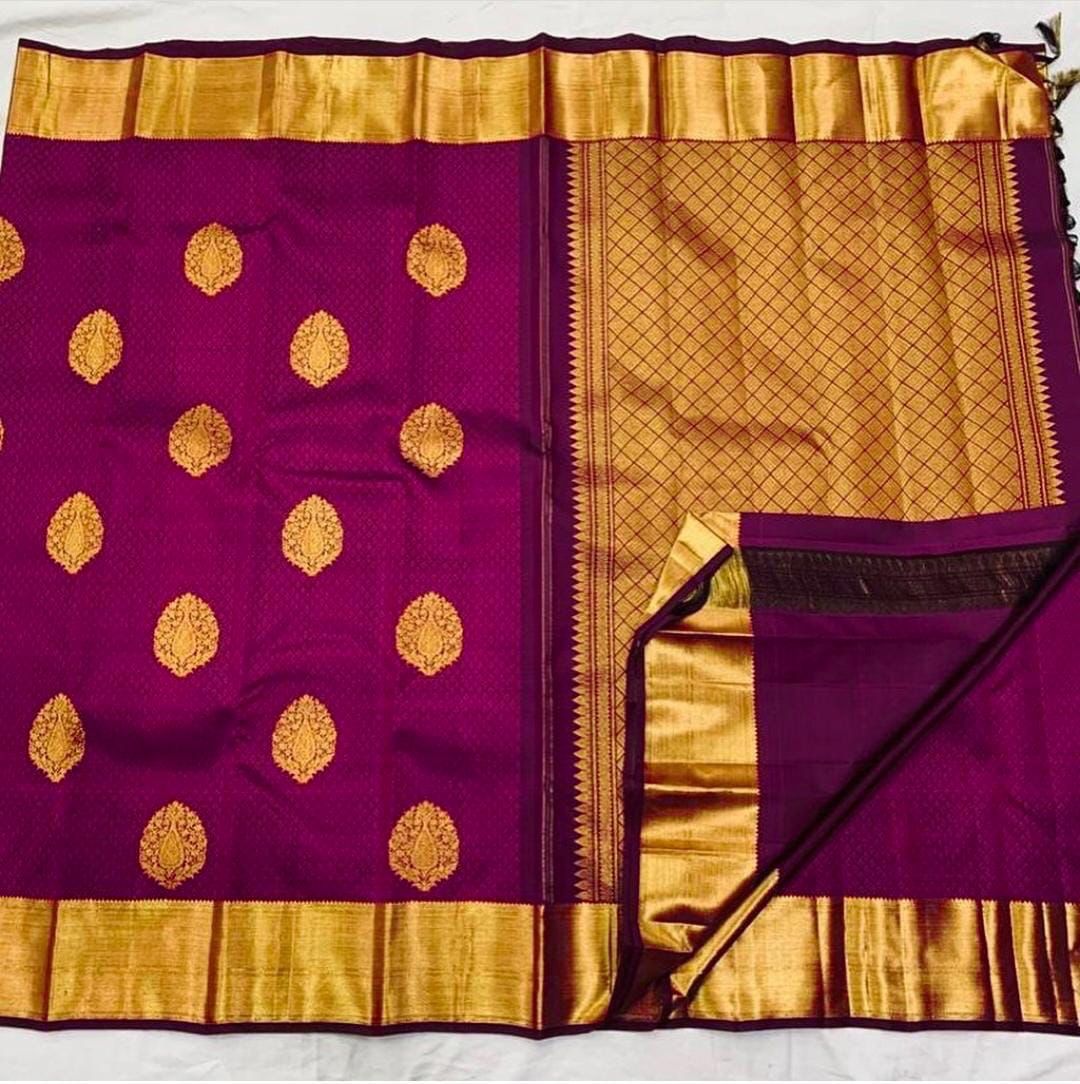 Soft Lichi Silk Saree with Rich Pallu & Jacquard Work