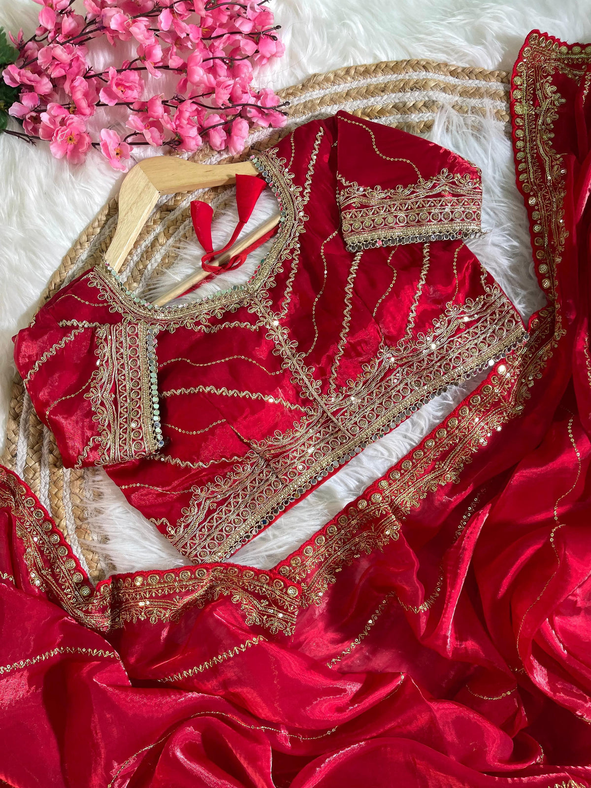 Pure Soft Zimmy Choo Silk Saree with Embroidery & Sequins