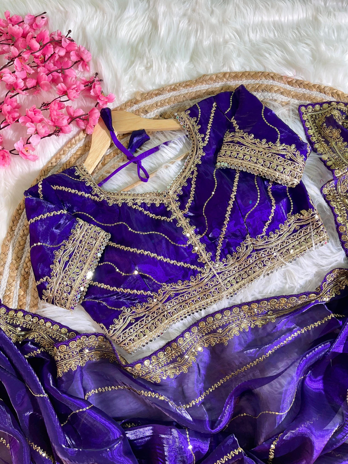 Pure Soft Zimmy Choo Silk Saree with Embroidery & Sequins