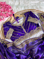 Pure Soft Zimmy Choo Silk Saree with Embroidery & Sequins