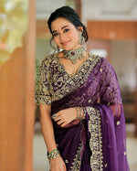Samiksha Sarees – Pure Soft Organza Saree with Embroidery Lace Border & Butta Work