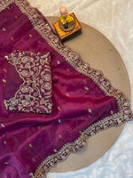Samiksha Sarees – Pure Soft Organza Saree with Embroidery Lace Border & Butta Work