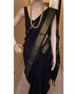 Soft Lichi Silk Art Jacquard Saree with Contrast Blouse – Wedding & Party Wear