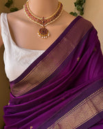 Soft Lichi Silk Art Jacquard Saree with Contrast Blouse – Wedding & Party Wear