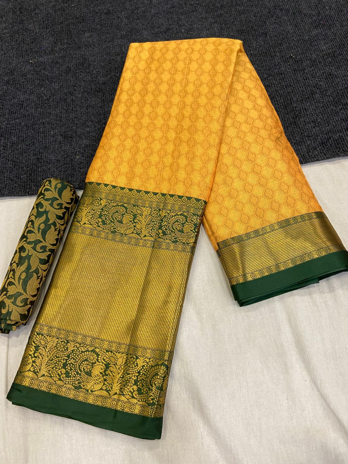 Aura Pure Mercerised Cotton Silk Saree – Exclusive Self-Design Border
