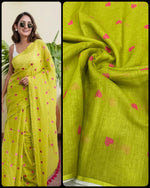 Premium Mull Cotton All-Over Dil Pattern Saree with Blouse