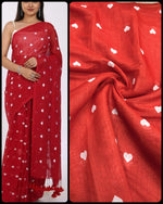 Premium Mull Cotton All-Over Dil Pattern Saree with Blouse