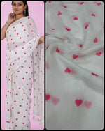 Premium Mull Cotton All-Over Dil Pattern Saree with Blouse