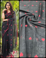 Premium Mull Cotton All-Over Dil Pattern Saree with Blouse