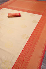 Elegant Soft Lichi Silk Saree with Rich Jacquard Border