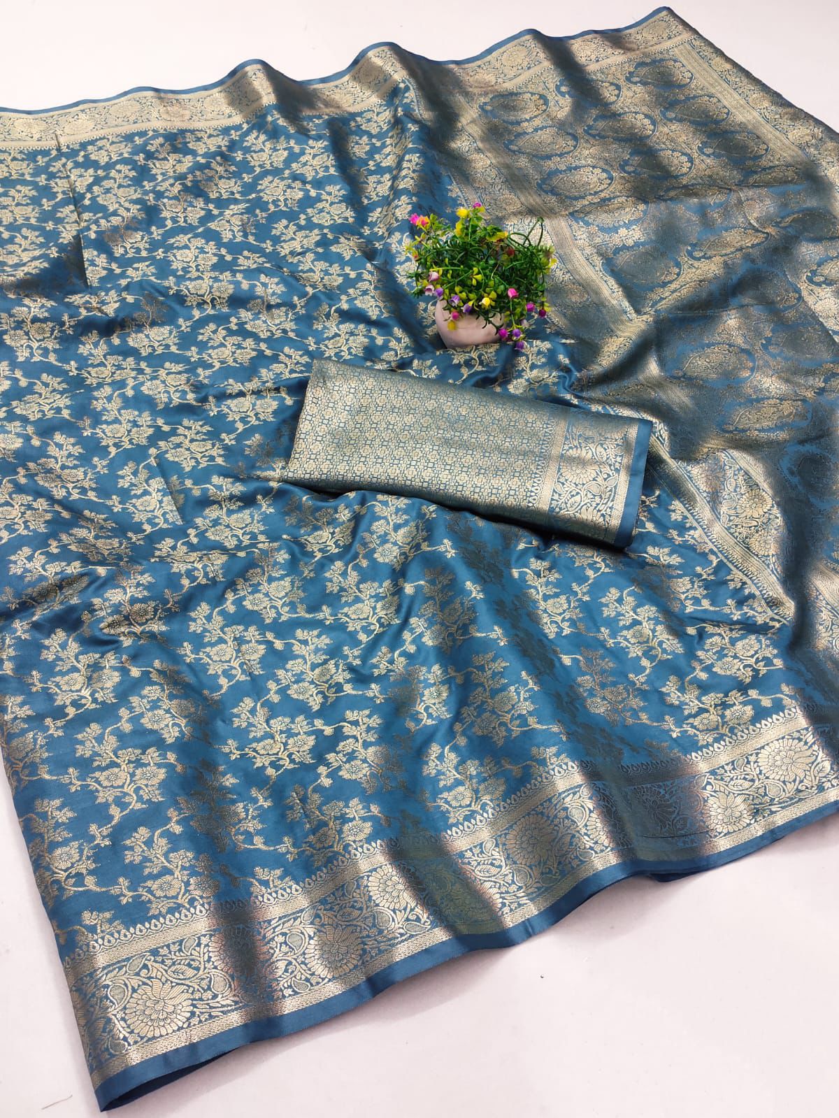 New Launch Mercerised Soft Silk Saree with Nimakari Exclusive Border