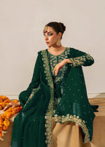 Elegant Foux Georgette Top-Plazo-Dupatta Set with Coding, Sequence & Rivet Moti Work