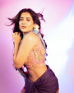 Elegant Teby Silk Saree with Butterfly Digital Print & Cutdana Khatli Work
