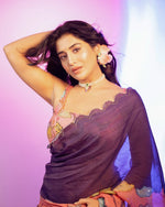 Elegant Teby Silk Saree with Butterfly Digital Print & Cutdana Khatli Work