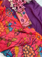 Elegant Teby Silk Saree with Butterfly Digital Print & Cutdana Khatli Work