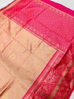 Soft Lichi Silk Saree with Rich Jacquard Border – Wedding & Party Wear