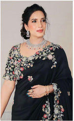 Sargam Sarees – Faux Georgette with Multicolour Thread & Sequins Work