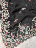 Sargam Sarees – Faux Georgette with Multicolour Thread & Sequins Work