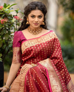Soft Lichi Silk Saree with Jacquard Work – Traditional & Lightweight