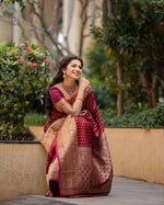 Soft Lichi Silk Saree with Jacquard Work – Traditional & Lightweight