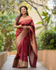 Soft Lichi Silk Saree with Jacquard Work – Traditional & Lightweight