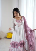 Premium Organza Silk Anarkali Set with Dupatta