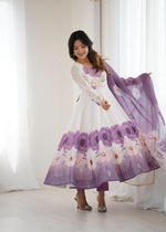 Premium Organza Silk Anarkali Set with Dupatta