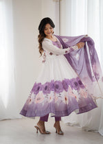Premium Organza Silk Anarkali Set with Dupatta