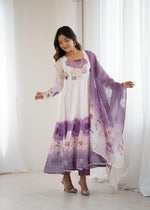 Premium Organza Silk Anarkali Set with Dupatta
