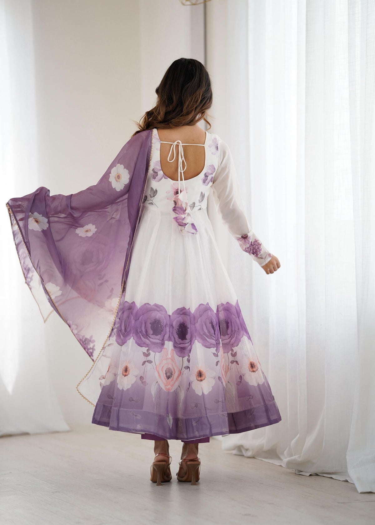Premium Organza Silk Anarkali Set with Dupatta