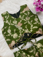 Kids Dola Silk Zari Work Lehenga Choli – Sparrow Collection | Festive & Wedding Wear