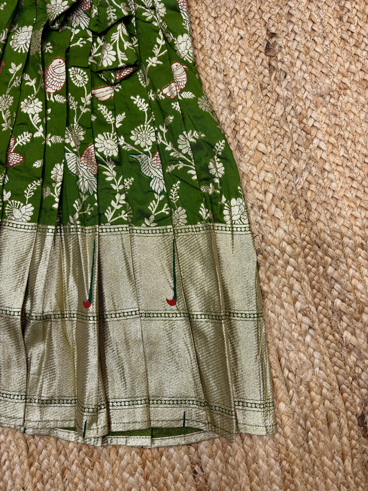Kids Dola Silk Zari Work Lehenga Choli – Sparrow Collection | Festive & Wedding Wear