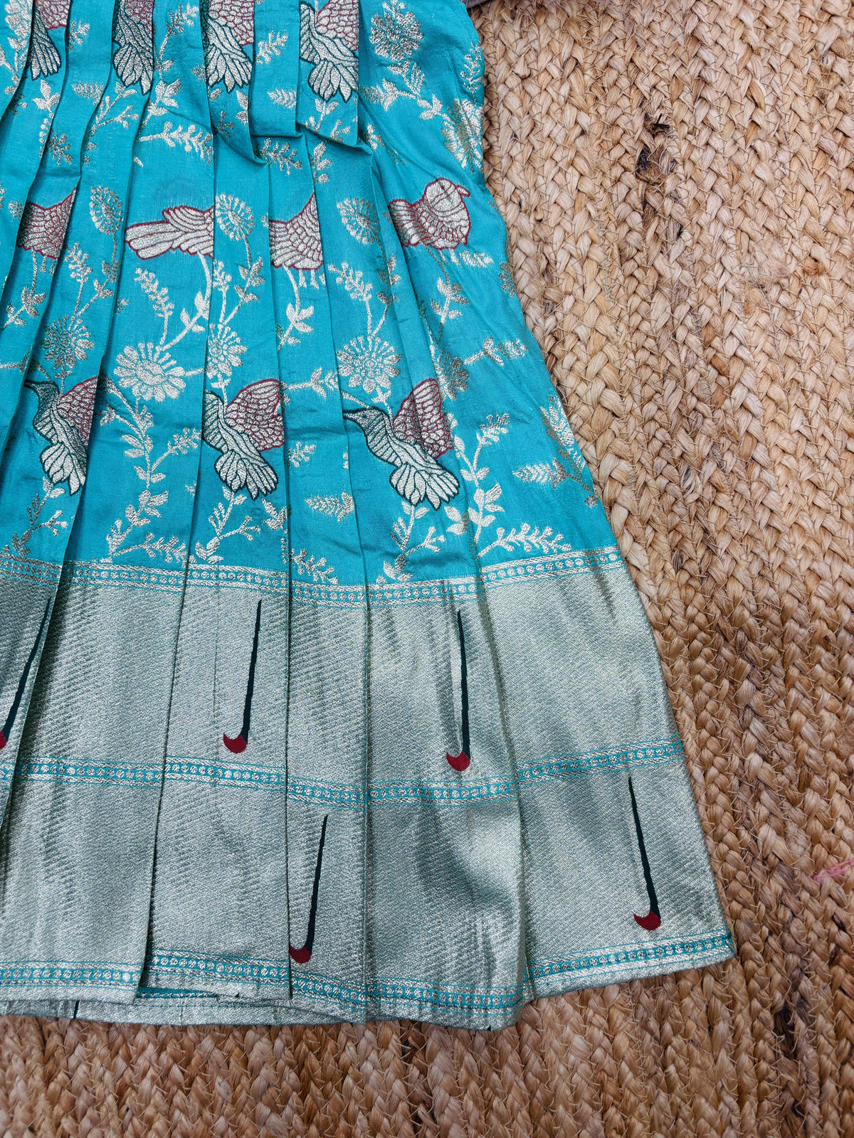 Kids Dola Silk Zari Work Lehenga Choli – Sparrow Collection | Festive & Wedding Wear