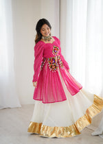 Premium Faux Georgette Designer Lehenga Choli with Digital Print & Gota Patti Work | Ready to Wear