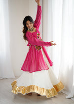 Premium Faux Georgette Designer Lehenga Choli with Digital Print & Gota Patti Work | Ready to Wear