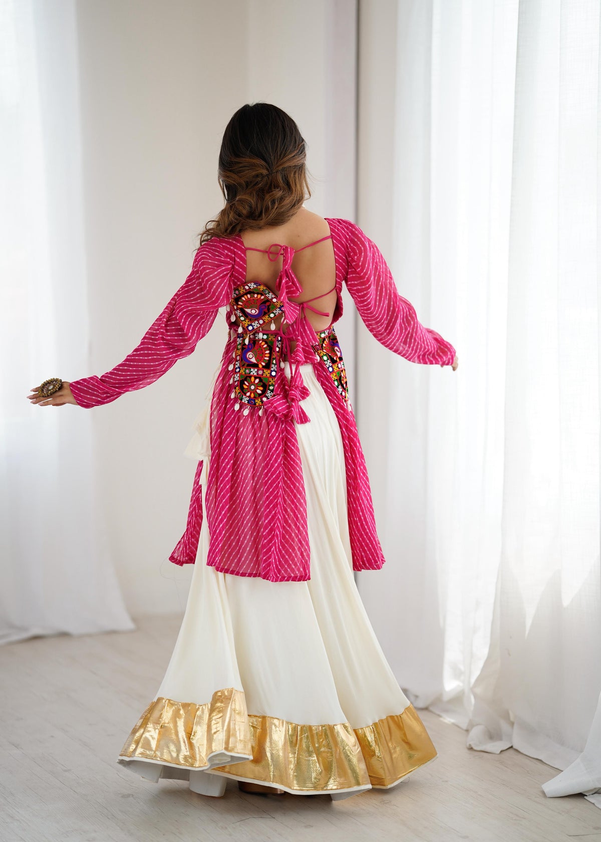 Premium Faux Georgette Designer Lehenga Choli with Digital Print & Gota Patti Work | Ready to Wear
