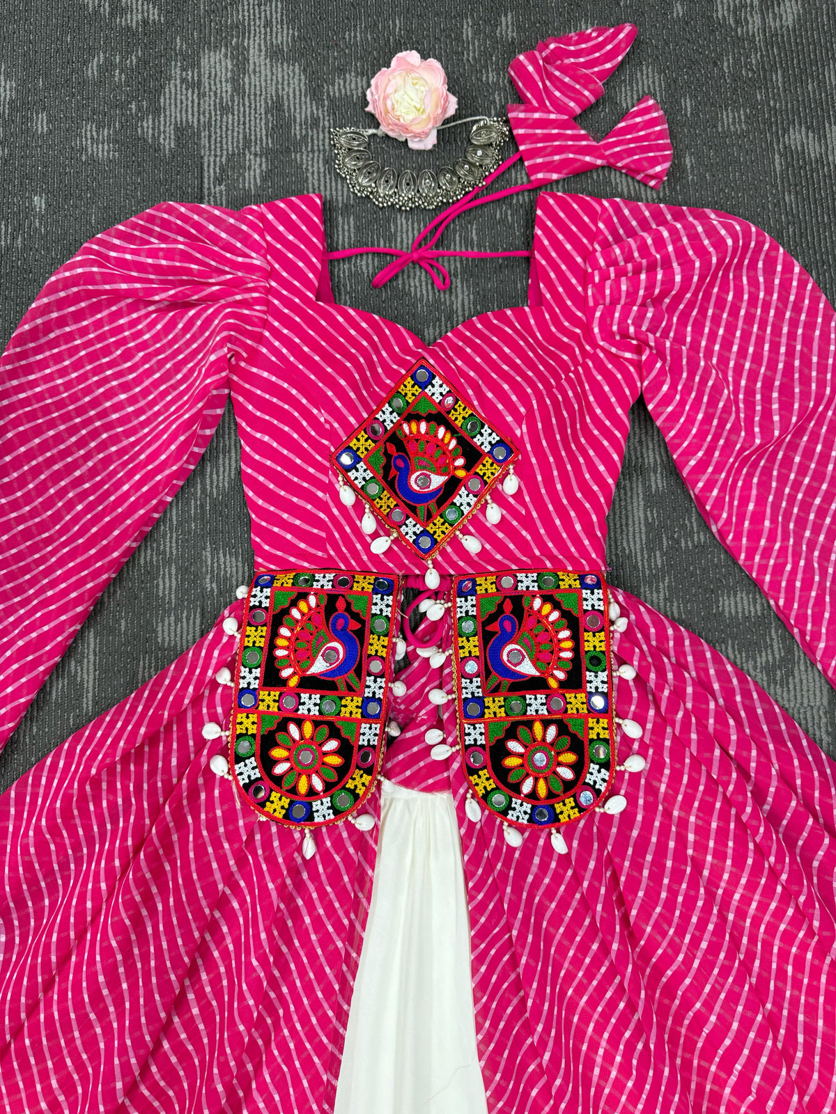 Premium Faux Georgette Designer Lehenga Choli with Digital Print & Gota Patti Work | Ready to Wear