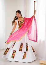 Heavy Rayon Gamthi Work Lehenga Choli with Faux Georgette Dupatta | Full Stitched Ready to Wear