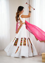 Heavy Rayon Gamthi Work Lehenga Choli with Faux Georgette Dupatta | Full Stitched Ready to Wear