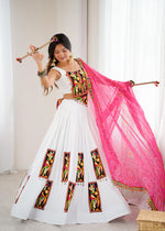 Heavy Rayon Gamthi Work Lehenga Choli with Faux Georgette Dupatta | Full Stitched Ready to Wear