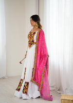Heavy Rayon Gamthi Work Lehenga Choli with Faux Georgette Dupatta | Full Stitched Ready to Wear