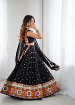 Heavy Faux Georgette Lehenga with Gamthi, Real Mirror & Sequence Work | Rayon Blouse & Georgette Dupatta | Ready to Wear