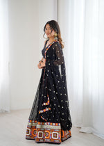 Heavy Faux Georgette Lehenga with Gamthi, Real Mirror & Sequence Work | Rayon Blouse & Georgette Dupatta | Ready to Wear