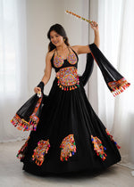 Designer Heavy Rayon Lehenga Choli with Real Mirror Work & Georgette Dupatta – Full Stitched