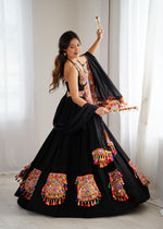 Designer Heavy Rayon Lehenga Choli with Real Mirror Work & Georgette Dupatta – Full Stitched
