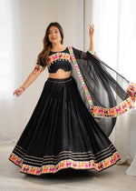 Heavy Rayon Lehenga Choli with Real Mirror & Gamthi Work | Full Stitched | Georgette Dupatta
