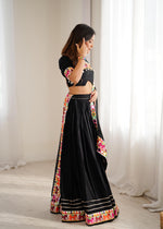 Heavy Rayon Lehenga Choli with Real Mirror & Gamthi Work | Full Stitched | Georgette Dupatta
