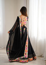 Heavy Rayon Lehenga Choli with Real Mirror & Gamthi Work | Full Stitched | Georgette Dupatta